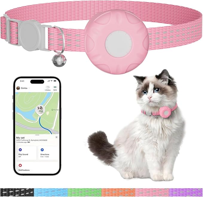 Cat Tracker, No Monthly Fee GPS Tracker Compatible by ZFSJTAG