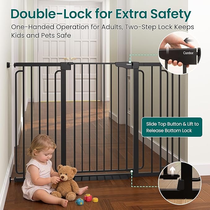 Cumbor 36" Extra Tall Baby Gate - Image 4