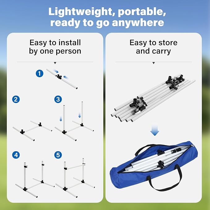 Adjustable Dog Agility Jump Set - Image 5