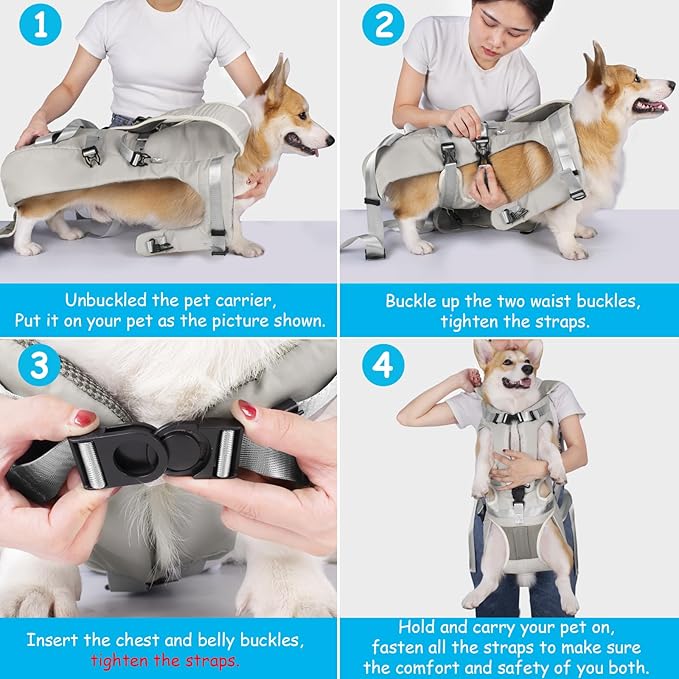 PetBonus Pet Front Dog Carrier Backpacks, Adjustable Pet Backpack, Legs Out - Image 4