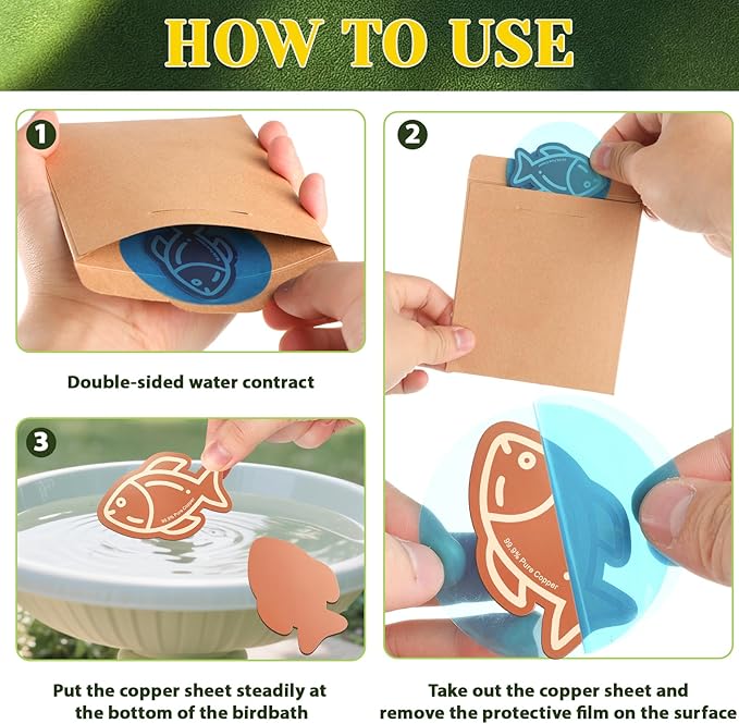 3Pcs Bird Bath Copper Purification Disk 99.99% Pure Copper Water Cleaning Discs - Image 7