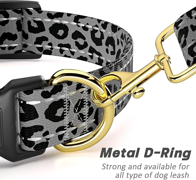 Reflective Dog Collar for Extra Small Dogs Cats, Cute Leopard Style Adjustable - Image 5