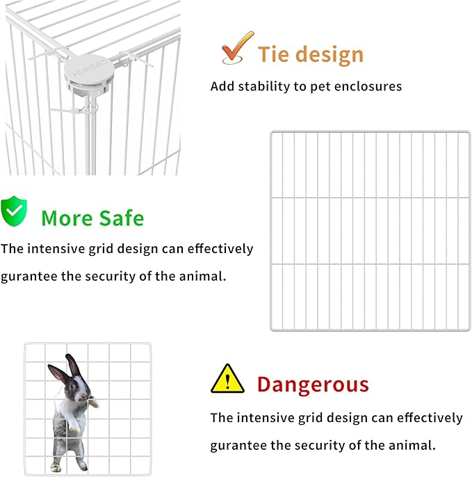 HOMIDEC Pet Playpen, Small Animals Cage DIY Wire Yard Fence - Image 3