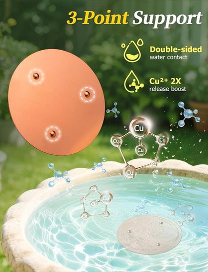 Mellbree 3-Pack Bird Bath Copper Disk, 0.6mm Reinforced 99.99% Pure Copper - Image 5