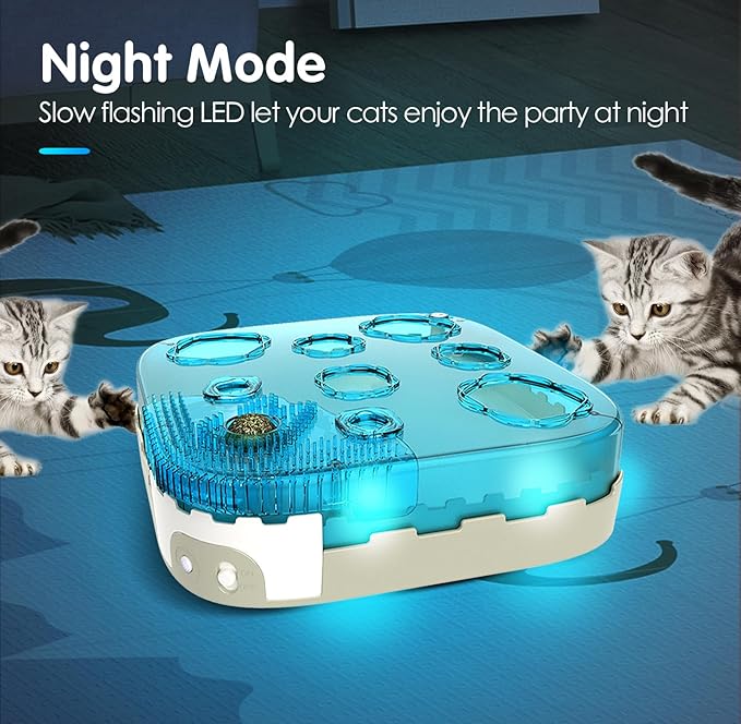 Migipaws 7-in-1 Interactive Cat Toy Motion Activated Indoor Playset - Image 6