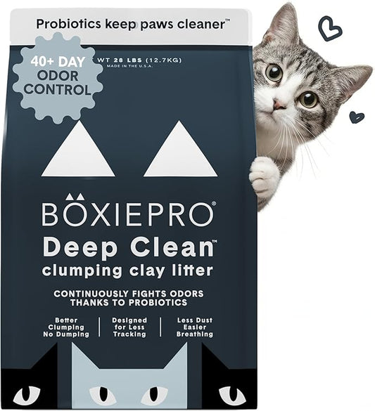 Boxie Probiotic Cat Litter, 40 Day Odor Control, Clumping Clay Kitty Litter by Boxiecat