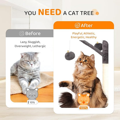 VINGLI Cat Tree Tower with Litter Box, Cat Tower wih Scratching Posts, Houses - Image 8