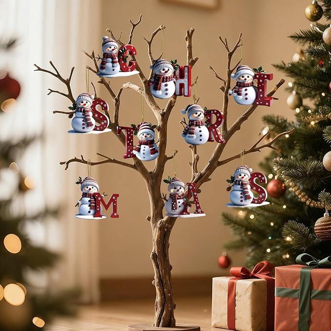 14 Pcs Christmas Snowman Ornaments Decorations Cute Snowman - Image 2