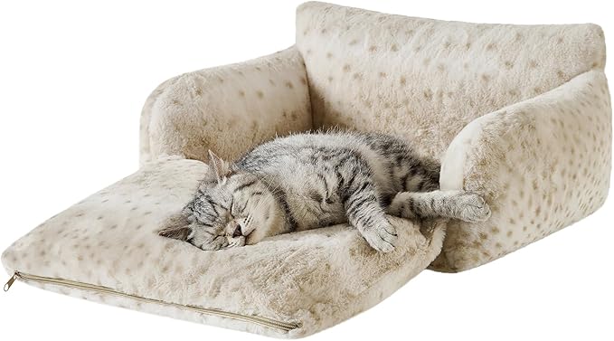 Hollypet Cat Bed Fluffy Plush Multifunctional Double-Layer Machine Washable - Image 2