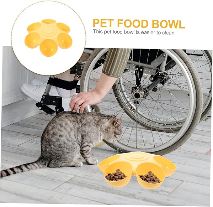 Multiple Cat Feeder Pet Feeding Bowl 14.17In Durable Plastic Dog Treats - Image 3