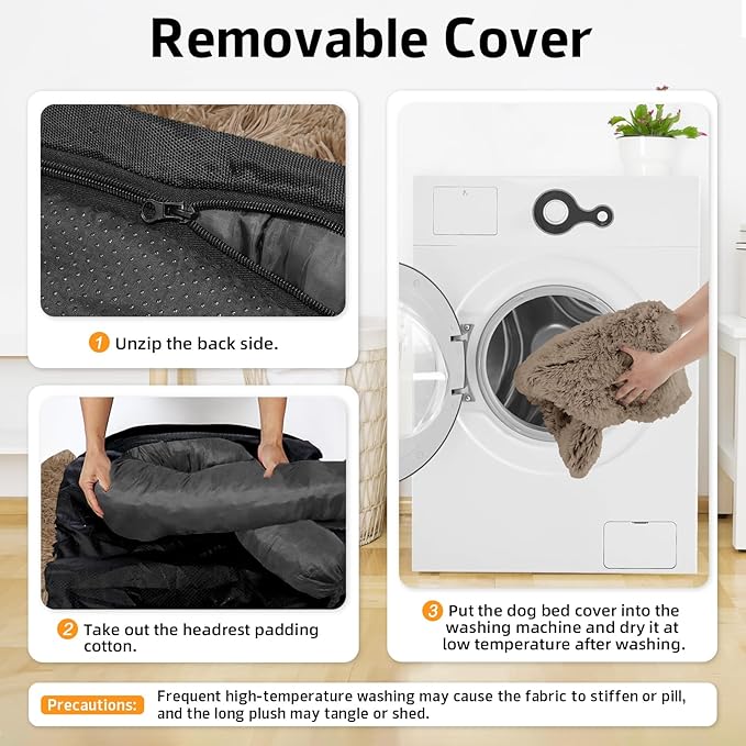 Calming Dog Bed Fluffy Plush Dog Mat - Image 4