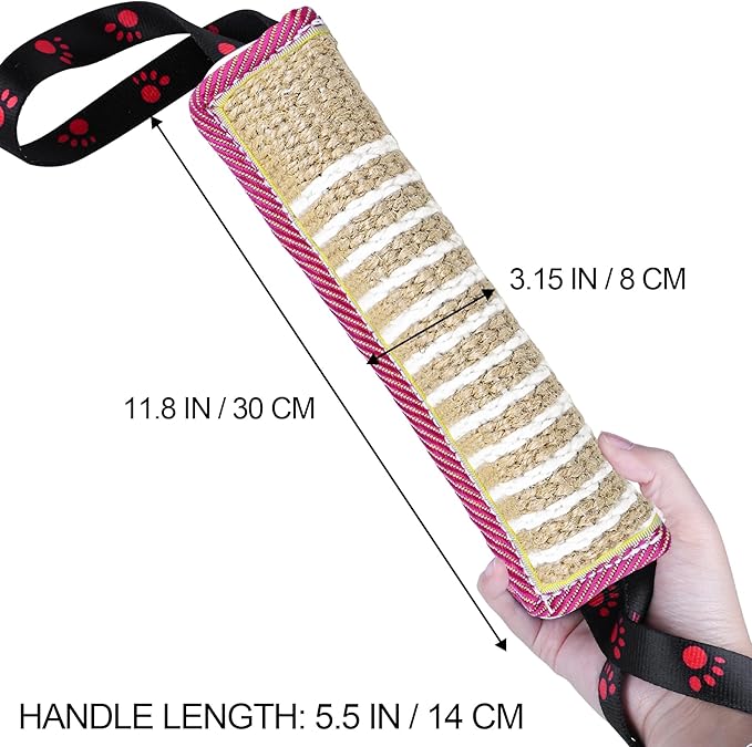 Dog Tug Toy Dog Bite Jute Pillow Pull Toy - Image 2