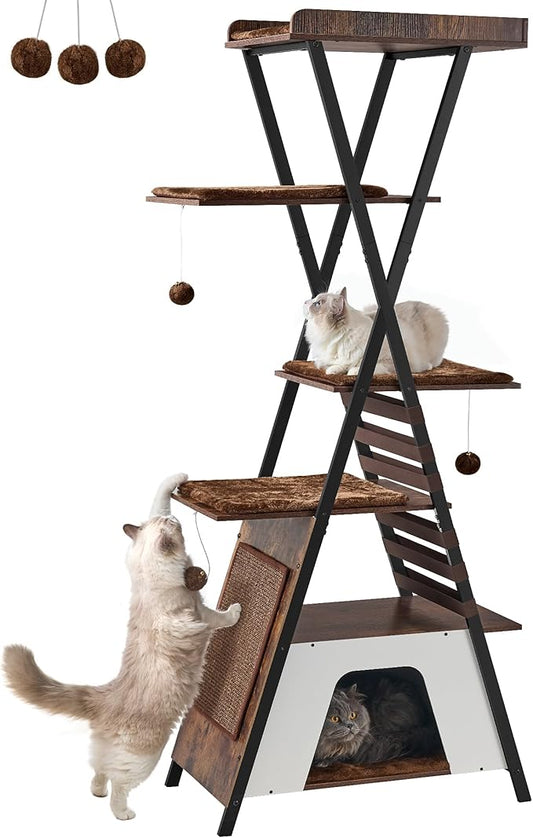 FourFurPets 72.4" Modern Cat Tower by FourFurPets