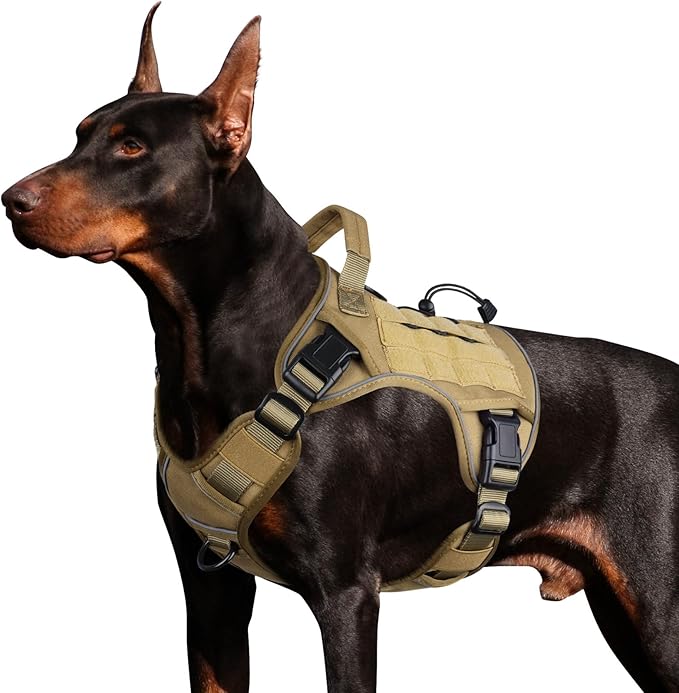 WINGOIN Tactical Dog Harness for Large Dogs, Heavy Duty No Pull Dog Harness by WINGOIN