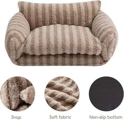 Hollypet Cat Bed Fluffy Plush Multifunctional Double-Layer Machine Washable - Image 5