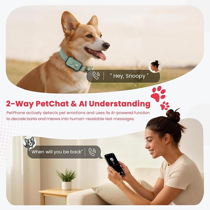 GlocalMe PetPhone Pet Tracker for Dog and Cat, Support Play Music and 2-Way - Image 2