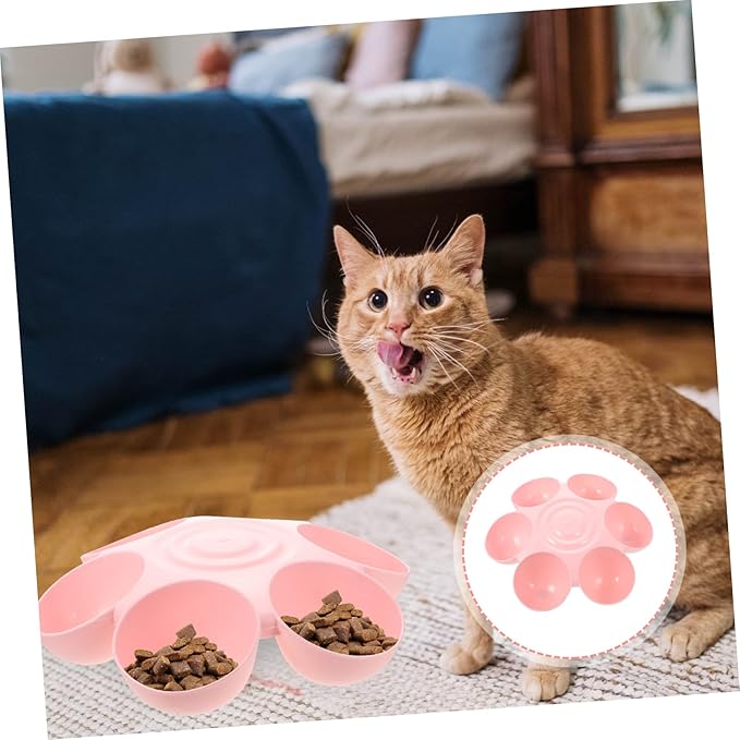 Decorative Flower-Shaped Cat Dog Feeding Bowl Multi-Functional Pet Food and - Image 3