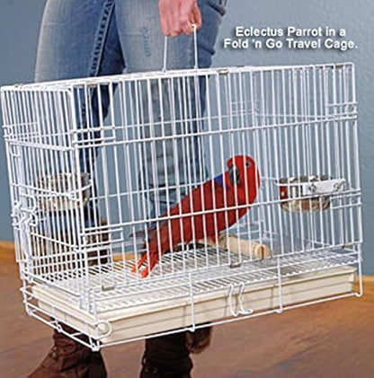 Durable Easy Portable Metal Travel or Veterinary Collapsable Parrot Bird by Mcage