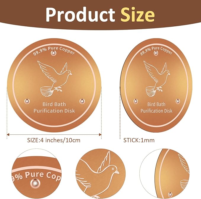 Bird Bath Copper Discs - Image 2