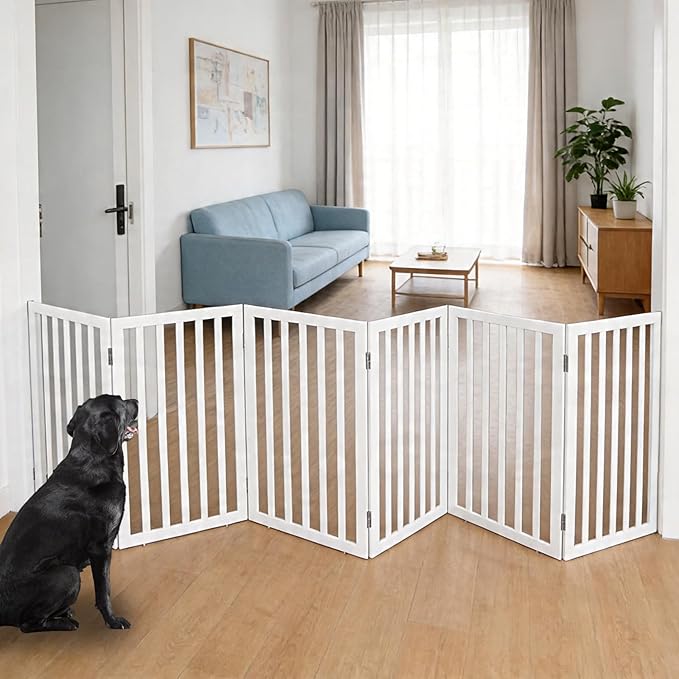 Dog Gate Indoor, Freestanding Dog Fence by SFJC