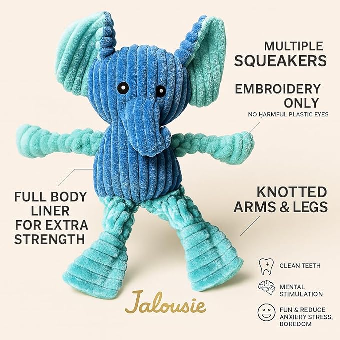 Jalousie Plush Toys Assortment Value Bundle Puppy Pet Mutt Squeak Toy - Image 2
