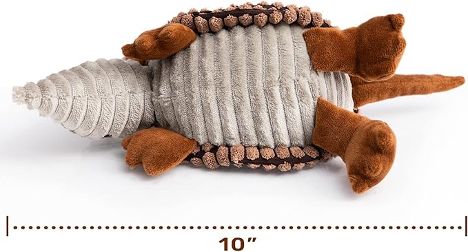 Hollypet Plush Dog Squeaky Toy Stuffed Armadillo Animal Pet Puppy Chew Toys - Image 2