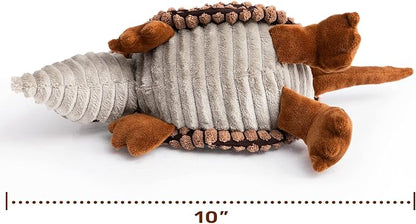 Hollypet Plush Dog Squeaky Toy Stuffed Armadillo Animal Pet Puppy Chew Toys - Image 2