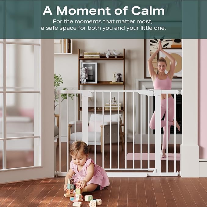 Cumbor 30-46" Baby Gate for Stairs, Toddler Safety Essentials for The House - Image 8