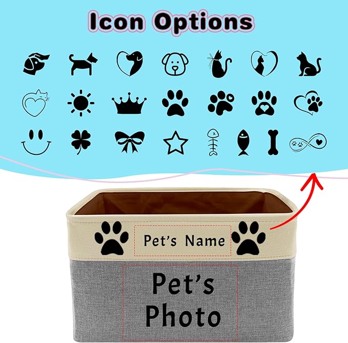 Personalized Dog Toy Storage Basket Bin - Image 4
