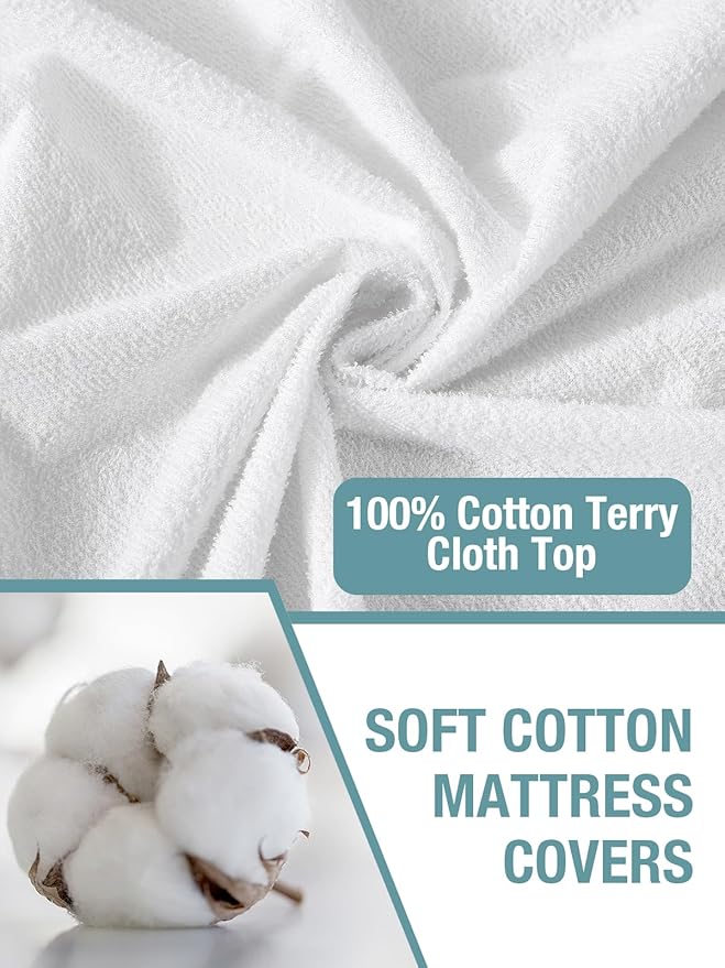Bedecor Full Waterproof Mattress Protector, Pee and Bed Wetting Protection Cover - Image 3