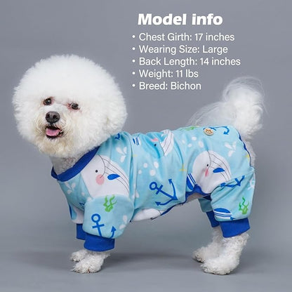 KYEESE Dog Pajamas Soft Dogs Clothes Pet Coat Velvet Dog Pajamas Small Sized - Image 4