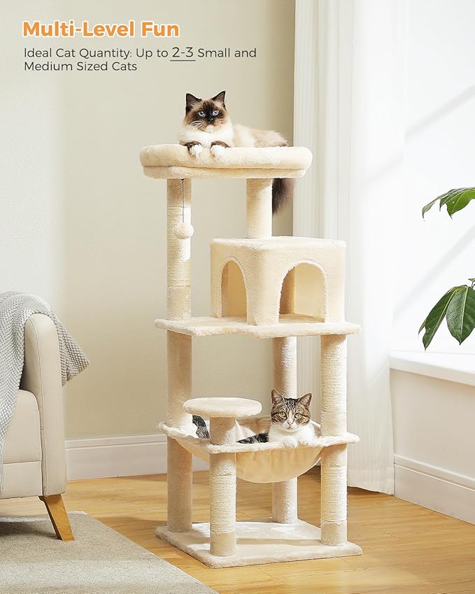 MUTTROS Cat Tree for Indoor Cats, 45.7" Multi-Level Cat Tower - Image 2