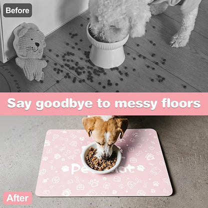 Pet Feeding Mat, Dog Cat Mat for Food and Water, Dog Bowl Waterproof Placemat - Image 4
