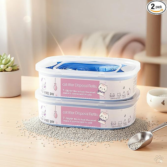 2 Pack 28FT Cat Litter Refill Cartridge, Compatible by AIMIDODO