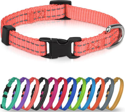 Joytale Puppy Collar, Feather-Light Double-Sided Reflective Nylon Collar by Joytale