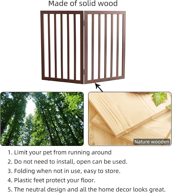 Dog Gate Indoor, Freestanding Dog Fence - Image 6
