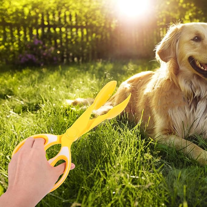 Beaupretty Portable Dog Poop Picker Clamp Yellow Pet Waste Scooper Tool - Image 4