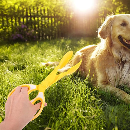 Beaupretty Portable Dog Poop Picker Clamp Yellow Pet Waste Scooper Tool - Image 4