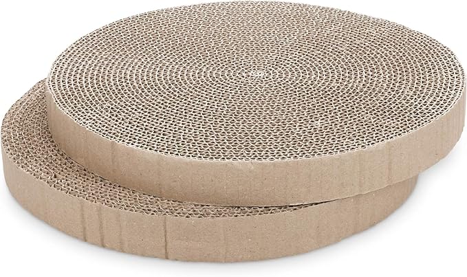 Round Cat Scratcher Replacement Pads -Circle Scratcher Pad Cardboard Cat by JOPOY