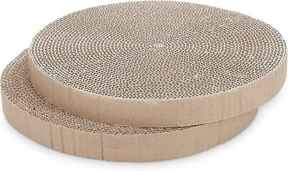 Round Cat Scratcher Replacement Pads -Circle Scratcher Pad Cardboard Cat by JOPOY