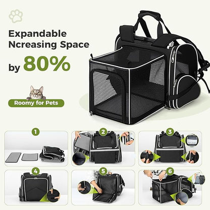 Lekereise Widened Pet Backpack Travel, Wide Pet Carrier Backpack - Image 4