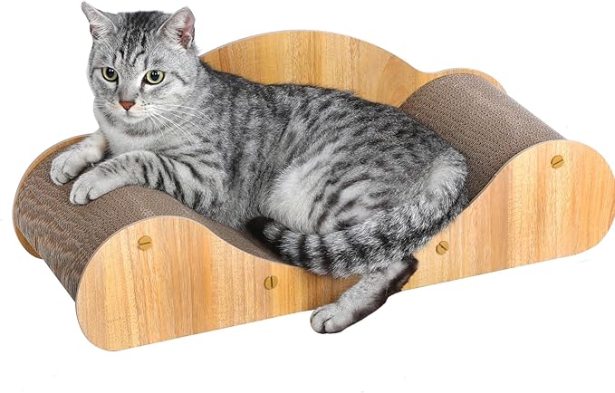 Simple Deluxe Cat Scratcher Cardboard Bed, Scratch Lounger by SimpleDeluxe