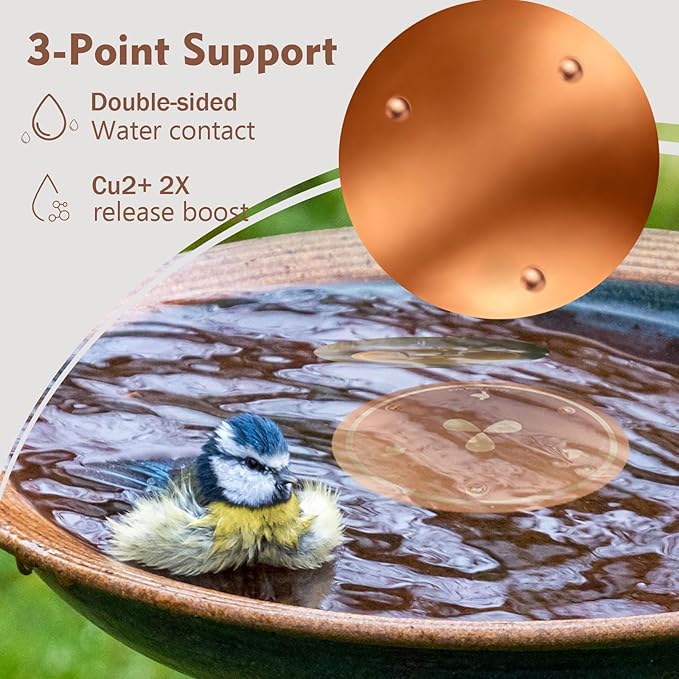 Joyfulmap Copper Bird Bath Purification Disk, 99.99% Pure Copper Cleaning - Image 3