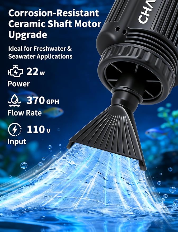 Gravel Vacuum for Aquarium, 6 in 1 Fish Tank Cleaner Tool Kit Electric Vacuum - Image 2