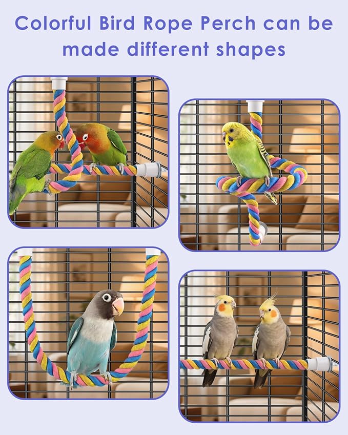 Bissap 10 PCS Bird Chew Toys, Parakeet Natural Wood Parrot Hanging Cage Toy - Image 6