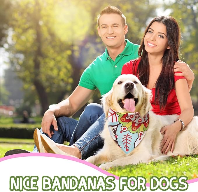 Huhumy 100 Pcs Paisley Dog Bandanas Bulk Pet Bibs Colorful Triangle Scarf Pet - Image 6