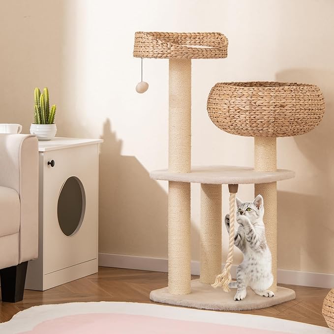 Tangkula Modern Cat Tree, Tall Cat Tower - Image 2