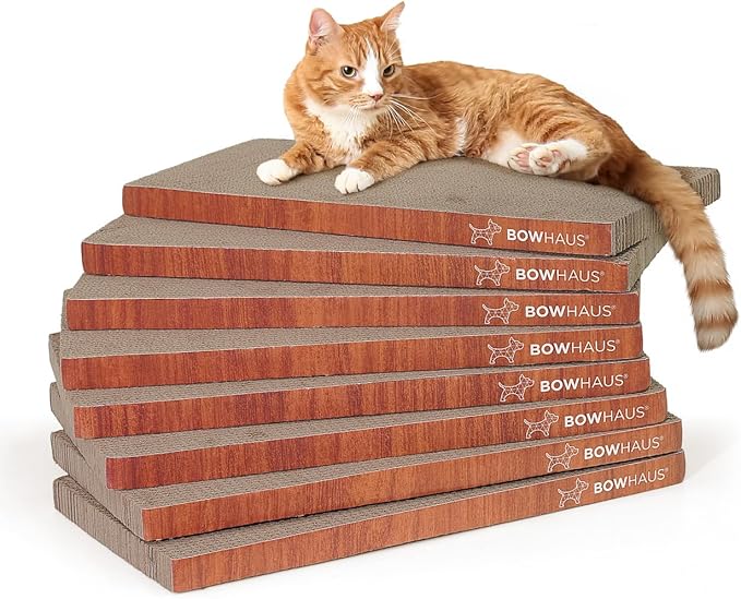 BOWHAUS Cat Scratcher Cardboard, Reversible Scratcher, Durable & Long-Lasting by BOWHAUS