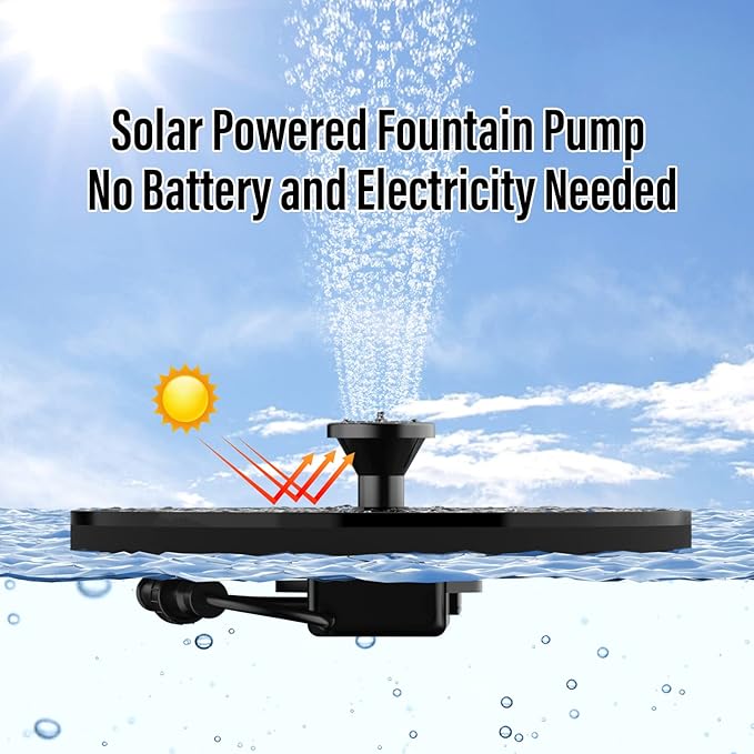 Solar Fountain Pump for Bird Bath, 1.4W Water Fountain - Image 3
