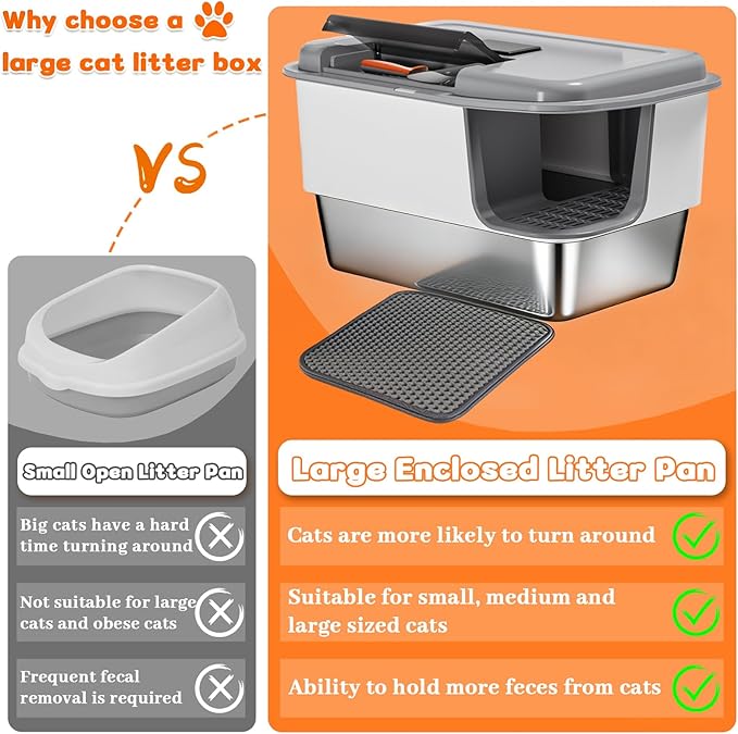 XXL Stainless Steel Litter Box - Image 3